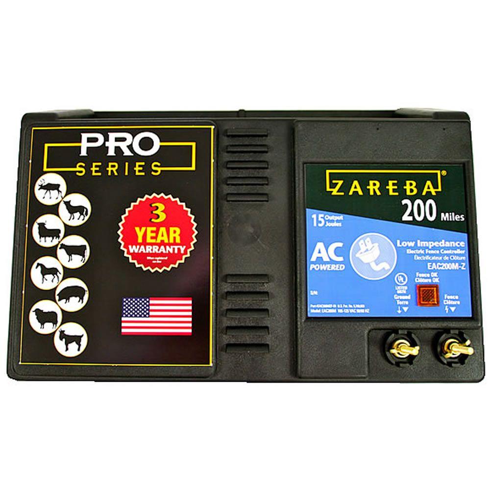 Zareba EAC200M-Z 200 Mile AC Powered Low Impedance Charger