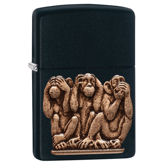 Zippo - #29409 Hear-Speak-See No Evil Monkey Lighter