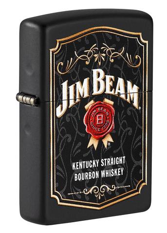 Zippo - #49544 - Jim Bean Label Black Lighter