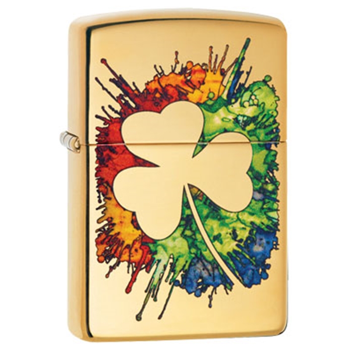 Zippo - #49125 Rainbow Clover Splash Lighter