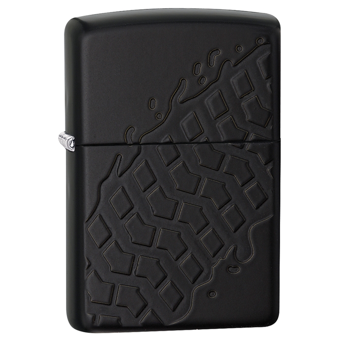 Zippo - #28966 Tire Tread Black Matte Lighter